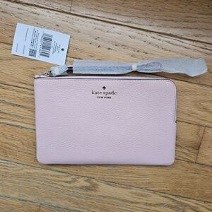 Kate Spade Pink Pebbled Leather Wristlet